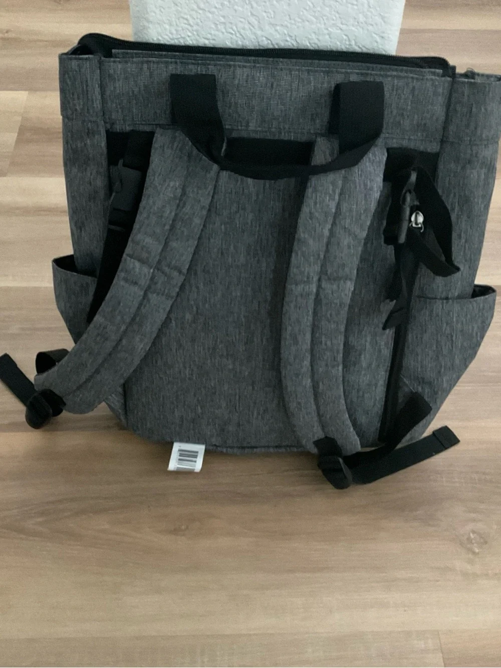 Eddie Bauer Gray and Black Roll-Top Backpack Tote